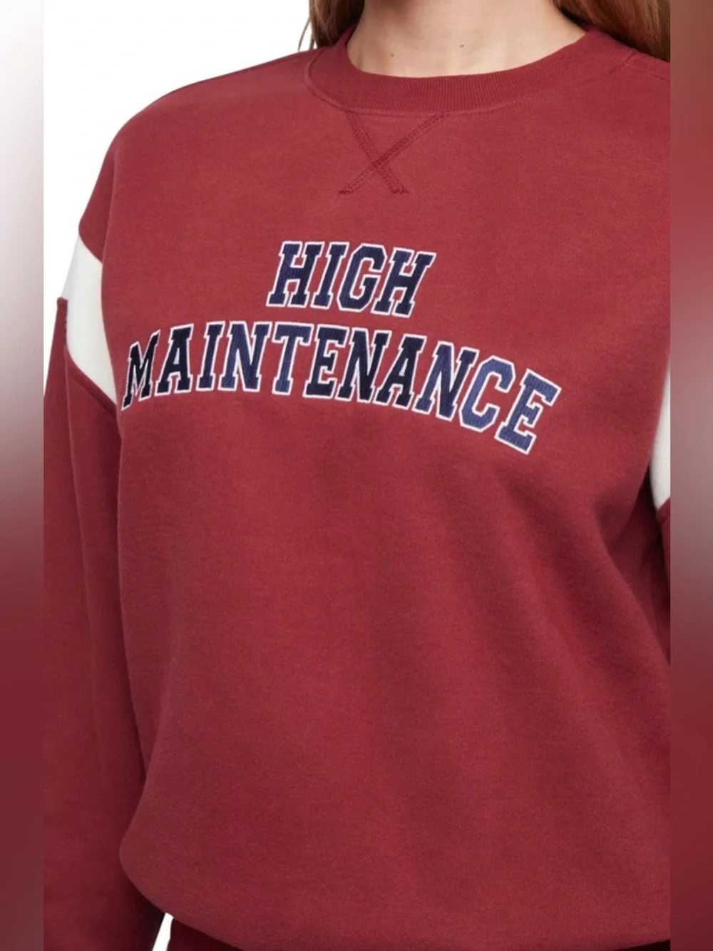 Wildfox High Maintenance Varsity Crewneck Sweatshirt - Picture 3 of 4